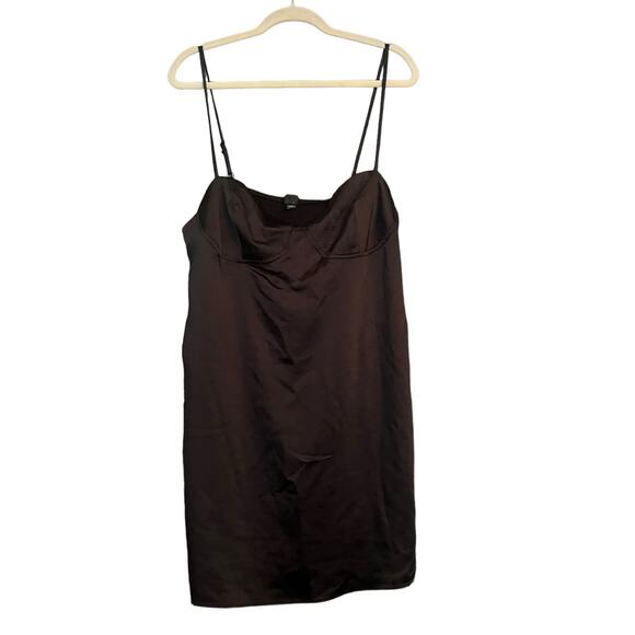 Wild Fable Black Slip Dress XXL Satin Feel Adjustable Straps Fairy Whimsy Goth - Picture 2 of 9